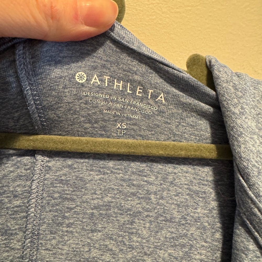 Athleta Uptempo Wrap Hooded Cardigan Blue NWT - Picture 4 of 8